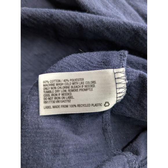 Ava‎ Viv Size 1X Dark Blue V Neck Womens Short Sleeve Casual Top - Picture 4 of 8